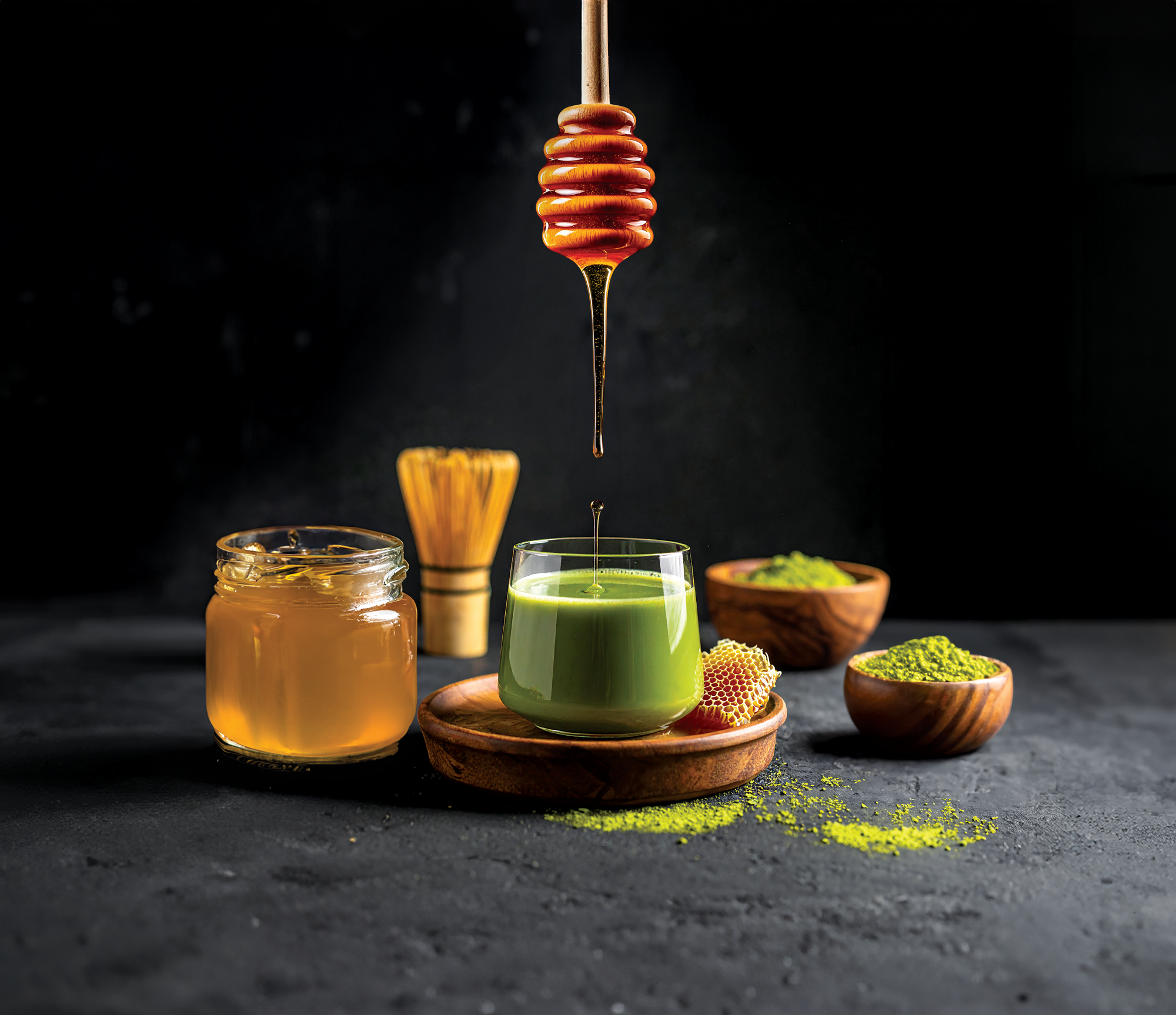 Authentic Japanese Bio Matcha & Romanian Creamy Honey